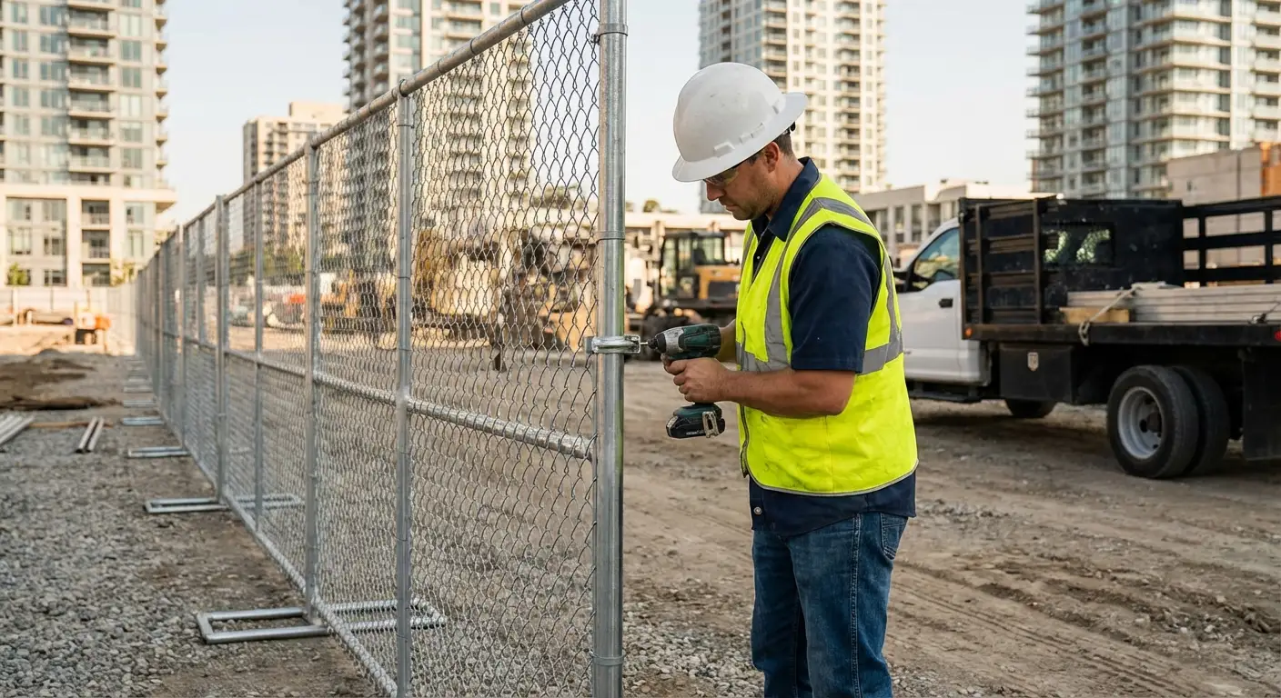 Downtown Lodi temporary fencing and site security