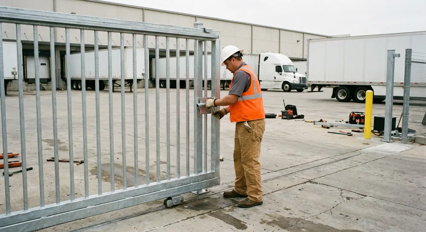 Heavy-duty temporary fencing installation in Lodi