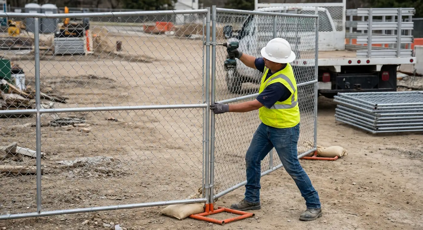 Modular fence reconfiguration system in action in Lodi, CA