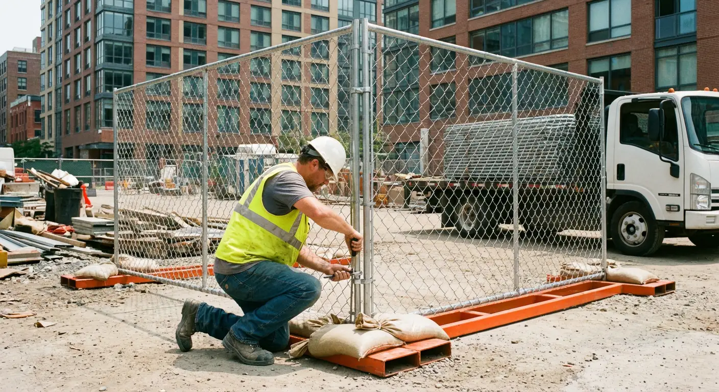 Temporary fence rental services in North Lodi