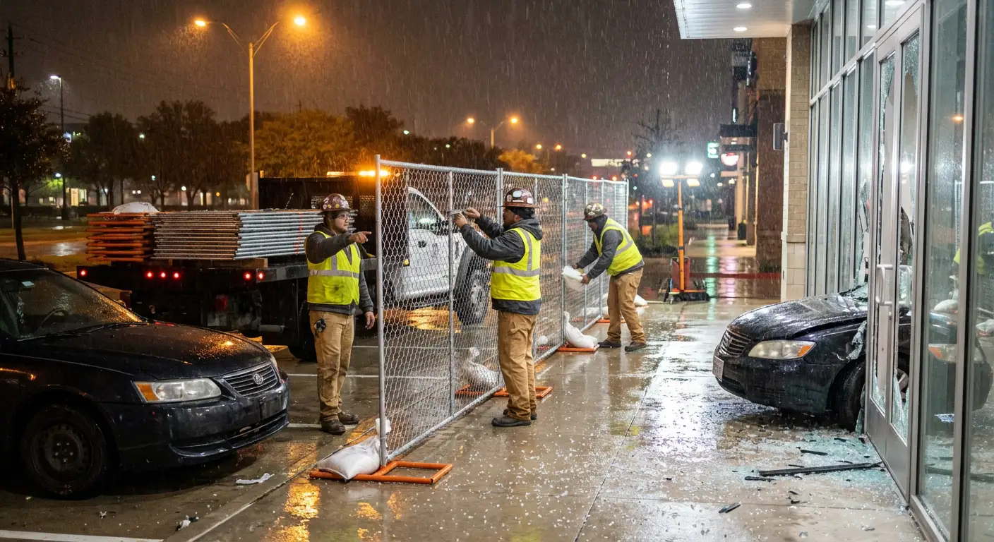 Emergency temporary fencing and dispatch logistics in Lodi, CA