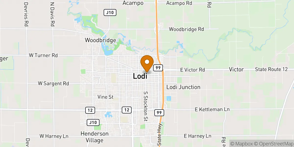 Hale Park neighborhood map in Lodi, CA